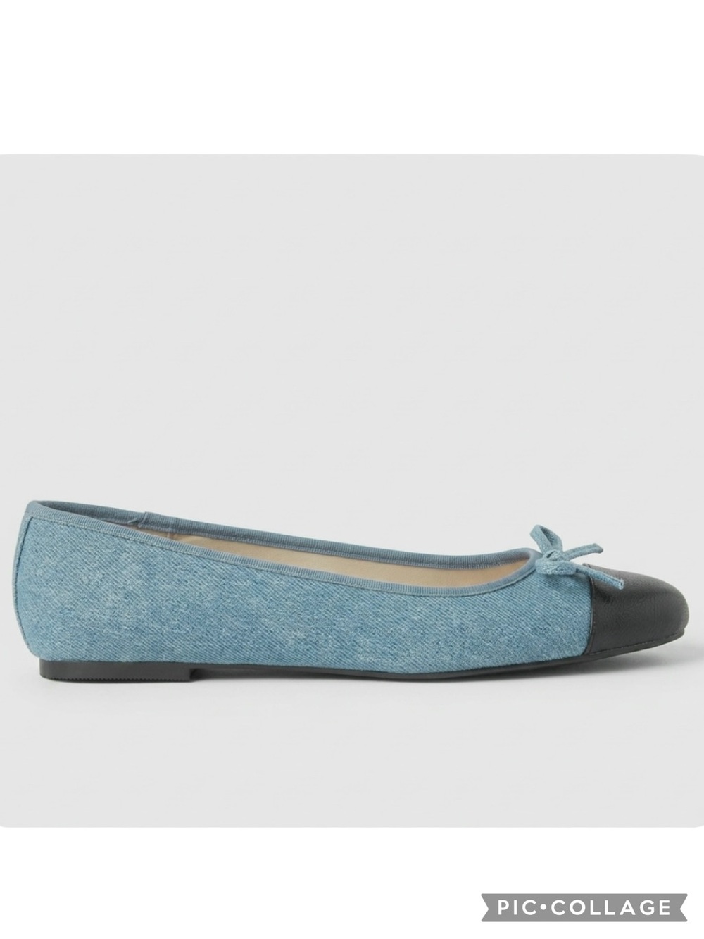 GAP Blue Denim Ballet Cap Toe Canvas Slip On Loafers NWT 8 Balletcore